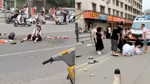 钦州新兴街车祸